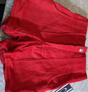 OP Vintage Hammies High Waisted Corduroy Shorts (Red)